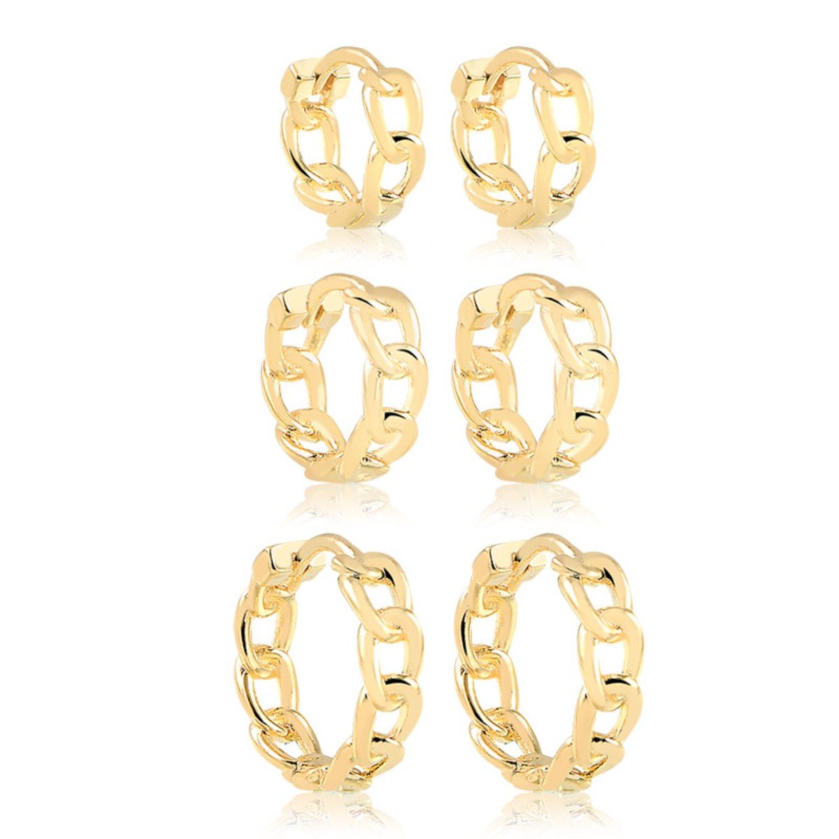 Trio de argolas de clic